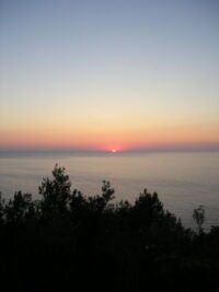 Sonnenuntergang bei Deià.